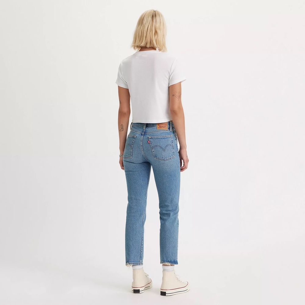 LEVIS- Wedgie Straight Button Fly Denim Jeans - Picture 2 of 8